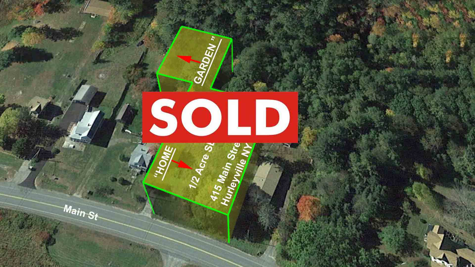 “Home & Garden”  .45 acre Bucolic Building Lot w/Water & Sewer – Hurleyville NY – Ready to build! 2 hrs/NYC – Only $12,900!